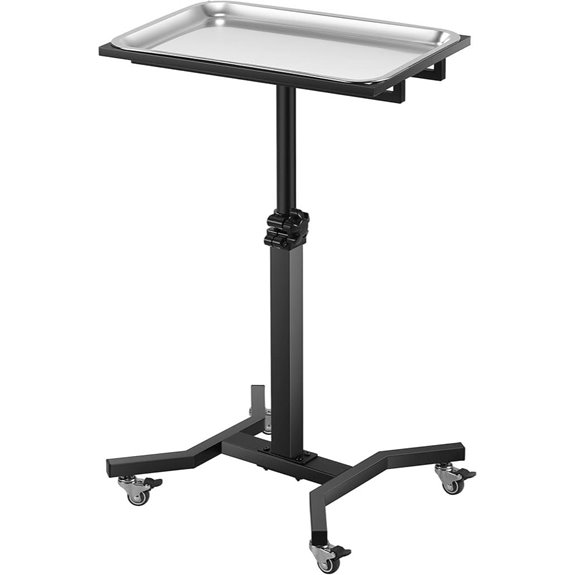Poarmeey Adjustable Tattoo Tray with Wheels