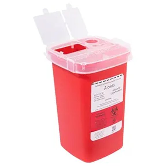 Alcedo 1 Quart Biohazard Sharps Container (1-Pack)