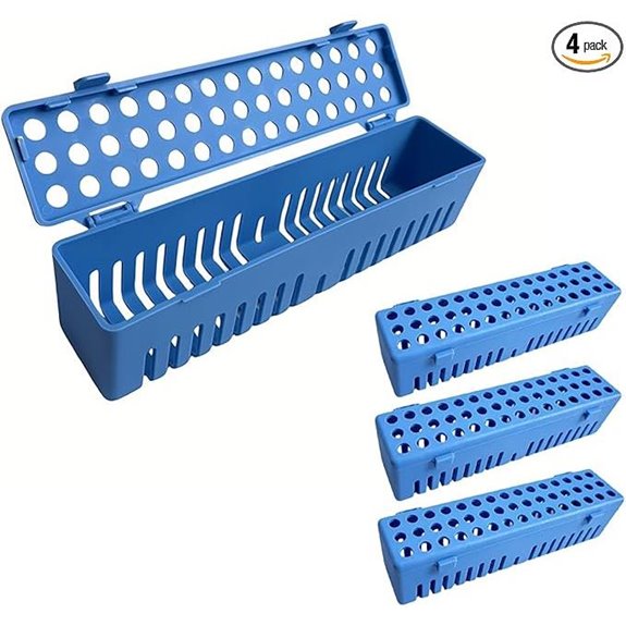 Dental Autoclave Sterilizer Box with Cassette Trays (Blue)