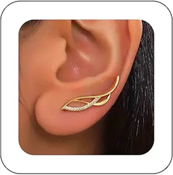 Boho Crystal Ear Climber Earrings for Women