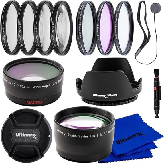 Ultimaxx 58MM Lens Filter Kit for Canon Cameras