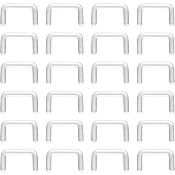 Intera Clear Septum Retainer 16G Acrylic Piercing Jewelry