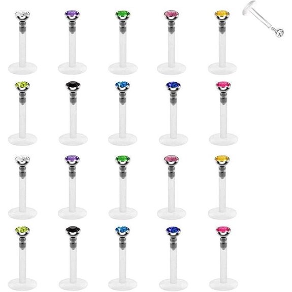 D.Bella Clear Earring Studs for Nose and Cartilage