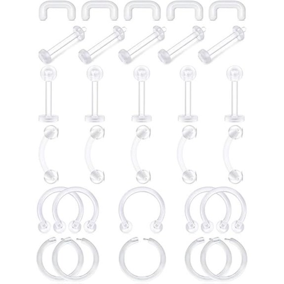 D.Bella 16G Clear Flexible Piercing Retainers