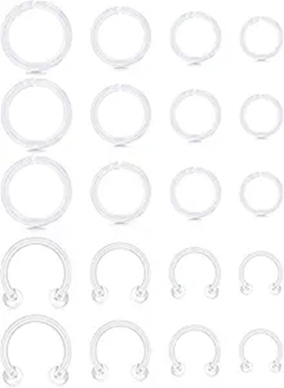 D.Bella Clear Septum Piercing Retainers (16G)