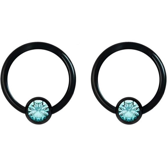 Forbidden Rainbow & Black Steel CZ Hoop Earrings
