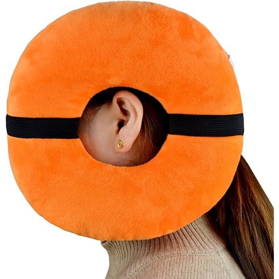 Ear Hole Ear Pillow with Headband for Sleep