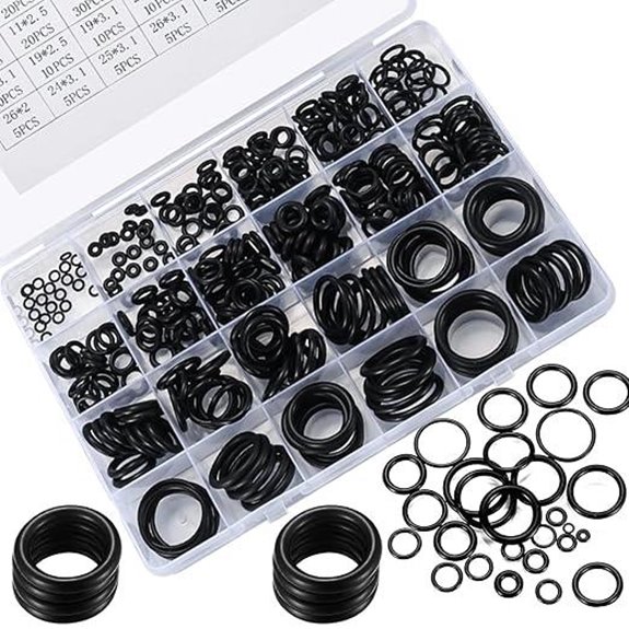 360-Piece Rubber O-Ring Assortment Kit