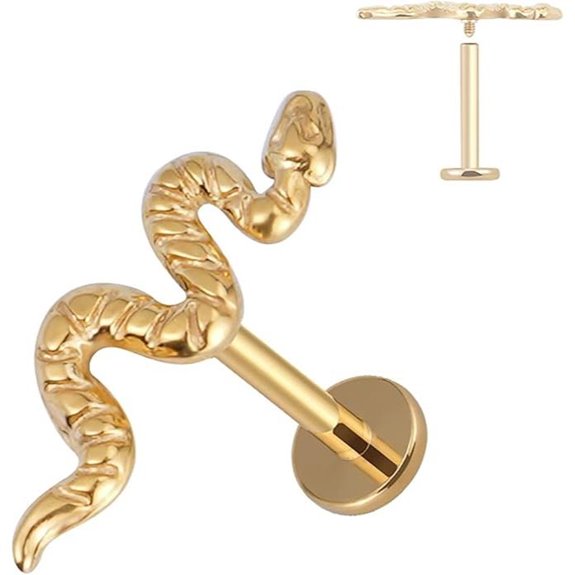 FINE4U Helix Conch Piercing Jewelry for Women