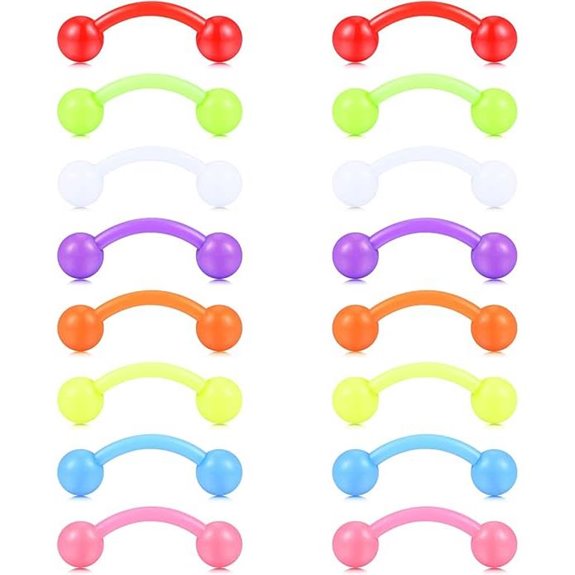 D.Bella Belly Button Rings with CZ Butterfly Dangle