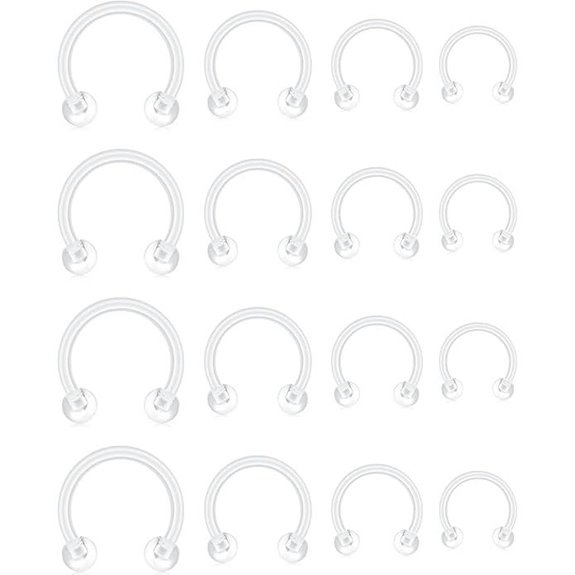 D.Bella 16G Acrylic Septum & Cartilage Rings