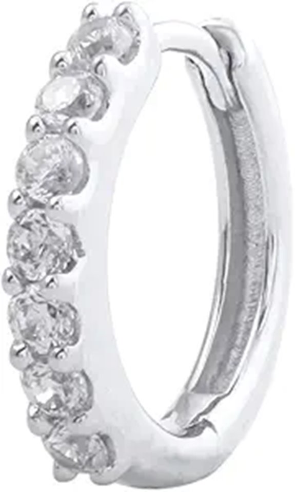 7-Stone 0.13 Carat Diamond Gold Nose Ring