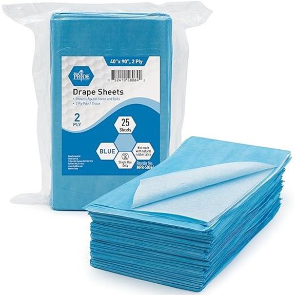 MED PRIDE Disposable Hospital Drape Sheets (25 Pack)