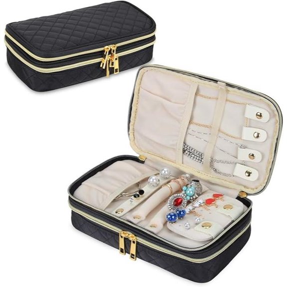 Teamoy Double Layer Jewelry Travel Organizer