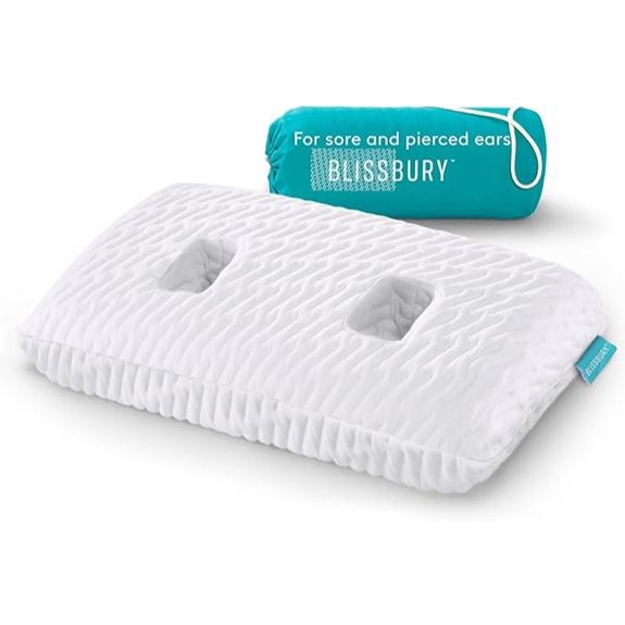 BLISSBURY Ear Pillow with Hole for Side Sleepers