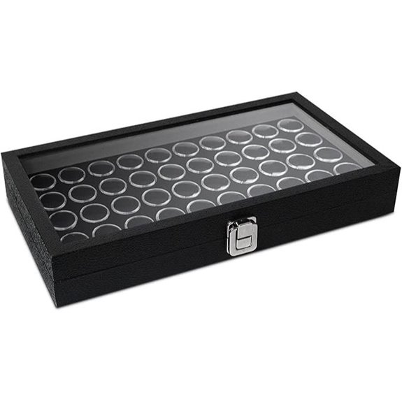 MOOCA Black Glass Jewelry Display & Storage Case