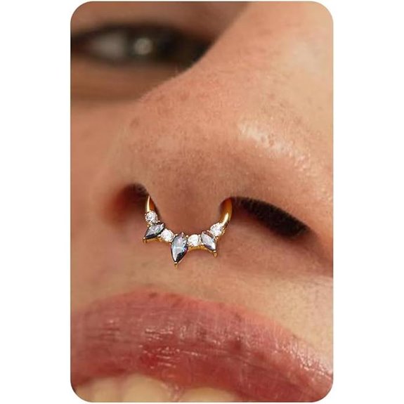 BodyBonita Septum Rings with Cubic Zirconia Jewelry