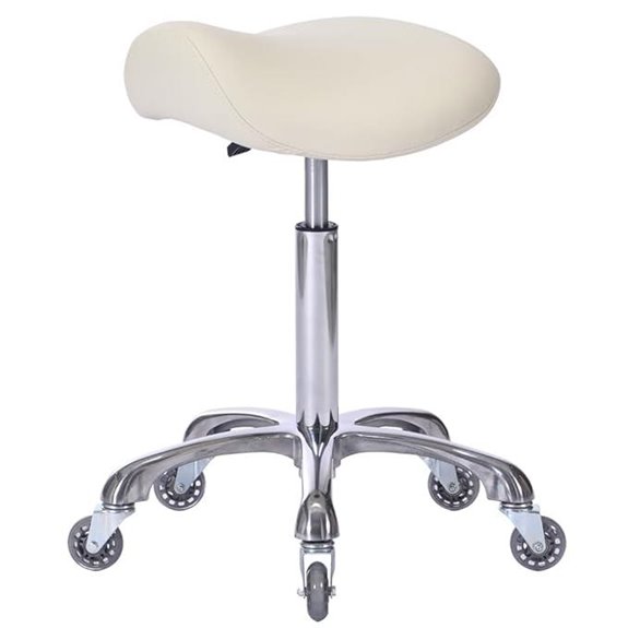 Ergonomic Saddle Stool with Wheels for Clinic and Office