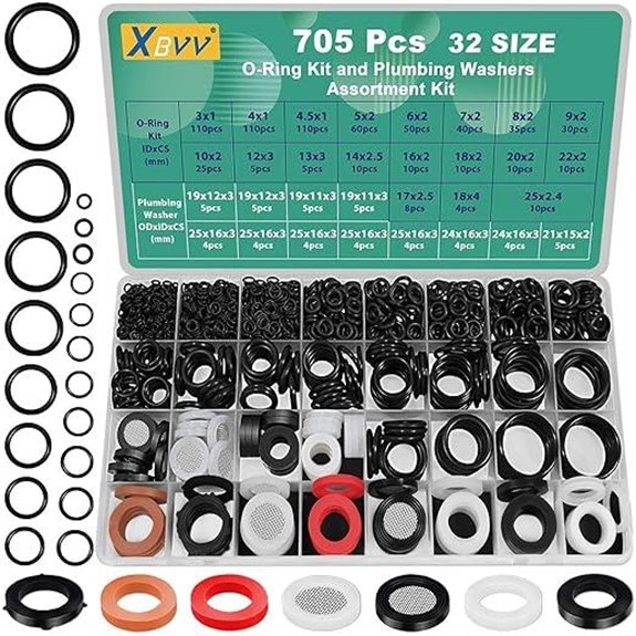 Plumbing Washers & O-Ring Kit 705 Pieces