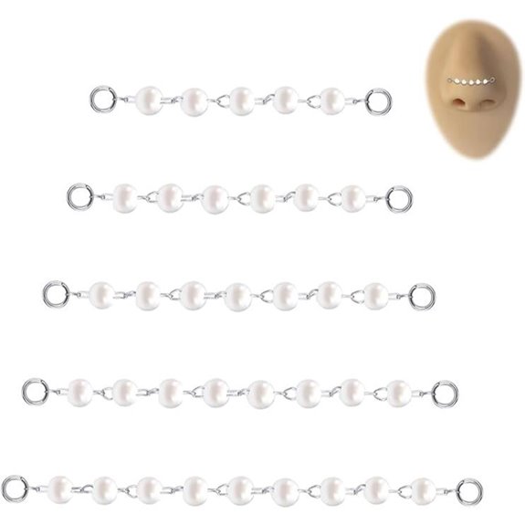 5PCS Nose Chain Jewelry Set for Men & Women