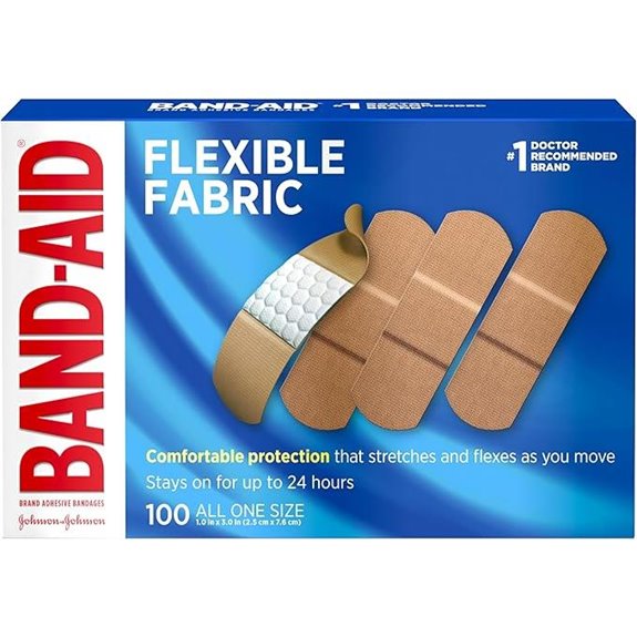 Band-Aid Flexible Fabric Sterile Adhesive Bandages (100 Pack)