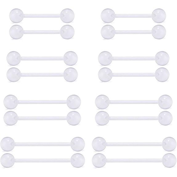 VCMART Plastic Tongue & Nipple Rings Glow Flexible