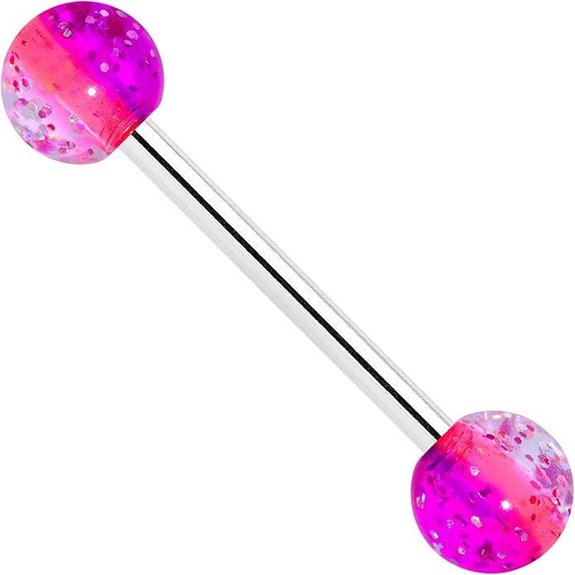 UV Glow Acrylic Tongue Barbell Piercing Jewelry
