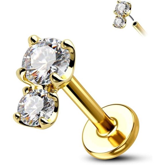 Cocharm 14K Gold Cartilage Earring for Men Women