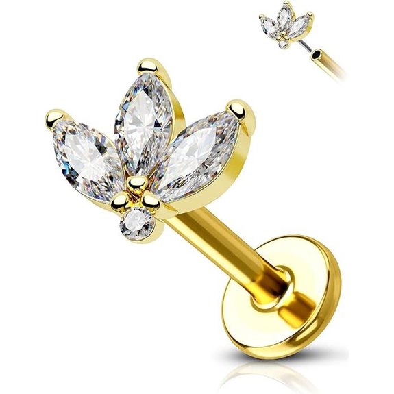 COCHARM 14K Gold Cartilage Earring Stud Jewelry