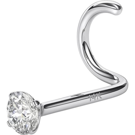 EternalDia Gold Diamond Nose Studs for Men & Women