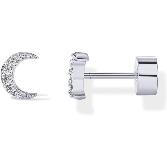 PAVOI Gold Plated Dainty Flat Back Earrings