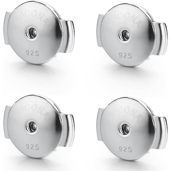 14K Gold Plated Locking Earring Backs for Studs