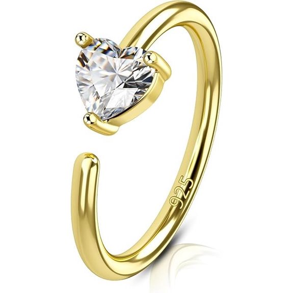 COCHARM 14K Gold Plated Silver Nose Hoop Piercing