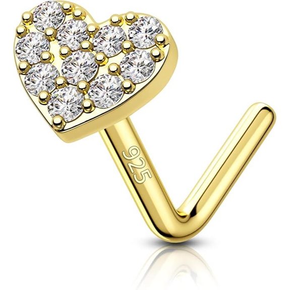 COCHARM 14K Gold Plated Sterling Silver Nose Stud