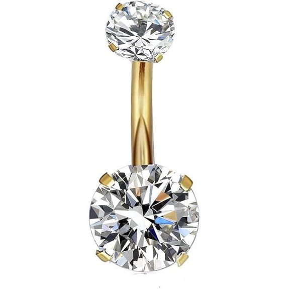 YHMM Gold Surgical Steel Belly Button Ring