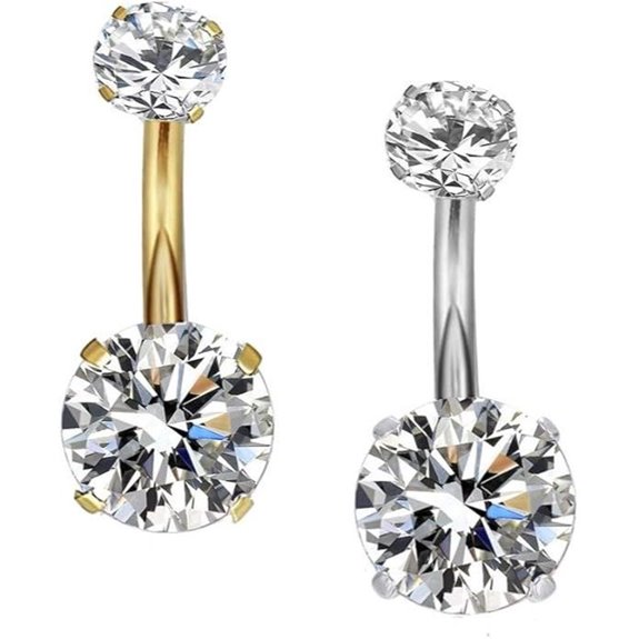 YHMM Gold Surgical Steel Belly Button Rings