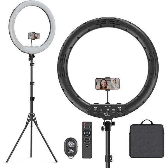 Hagibis 21 Dimmable LED Ring Light Kit