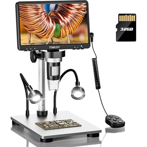 TOMLOV 7 1080P Microscope with 1200X Magnification