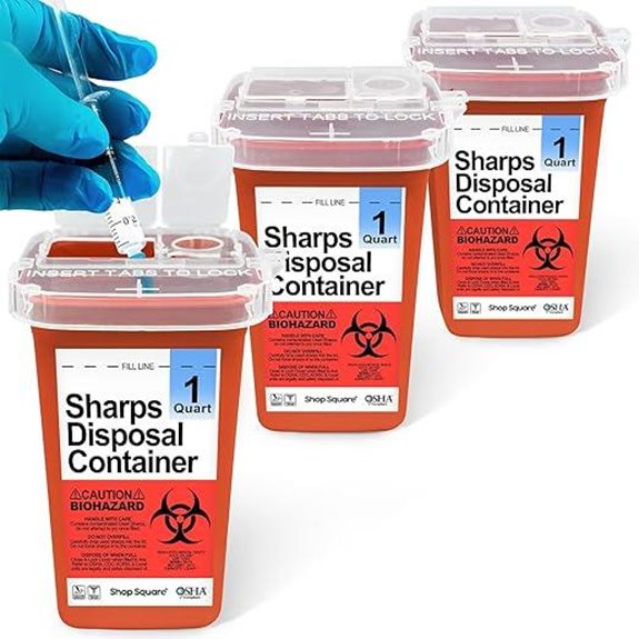 Sharps Containers for Home Use (3-Pack)