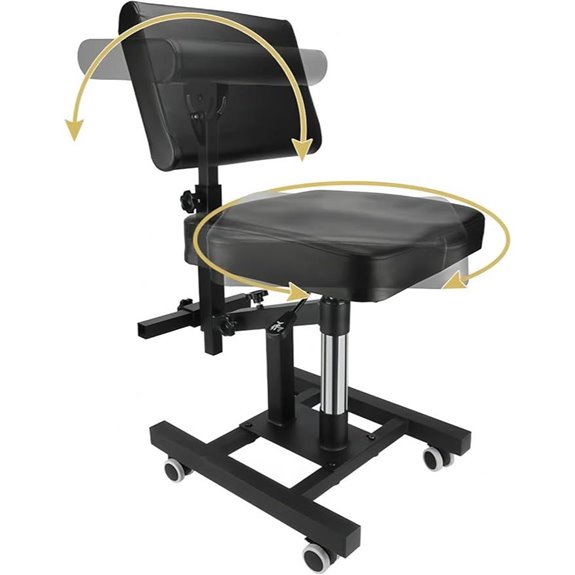 ZG Fourth Gen Hydraulic Tattoo Chair with Adjustable Backrest