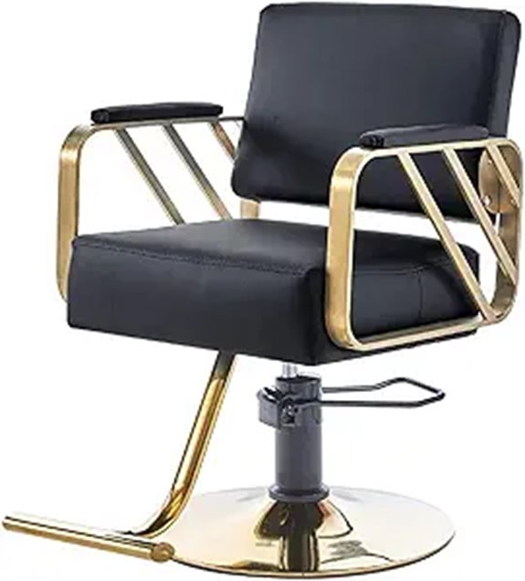 Hydraulic Salon Reclining Chair with Swivel and Adjustable Height