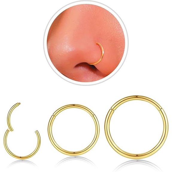 Hypoallergenic Nose Rings & Studs Set for Women Men