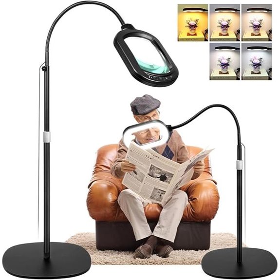 illuminated adjustable magnifier stand
