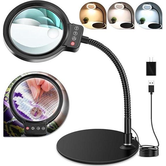 10X-30X Lighted Magnifying Glass with Stand