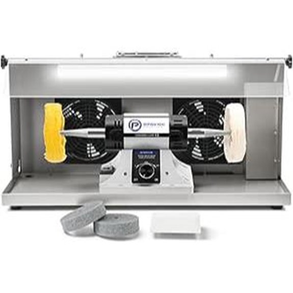 Jewelry Polisher with Dust Collector and Light