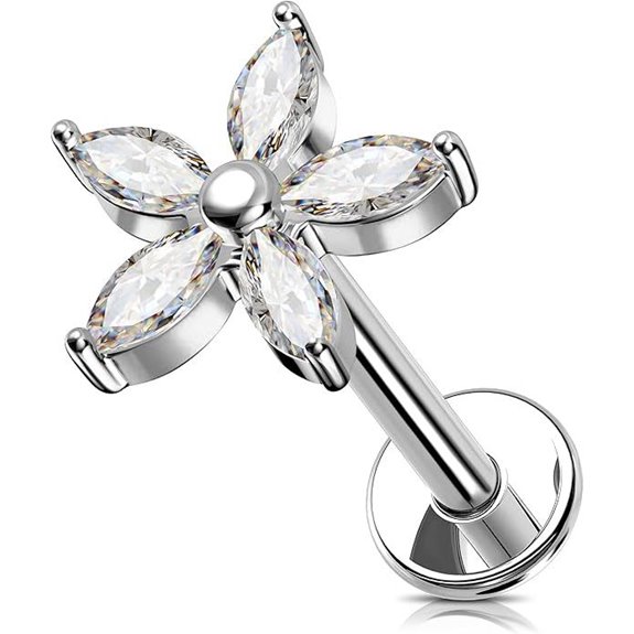 Jewseen G23 Titanium Flat Back Cartilage Earrings