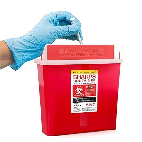 Large Sharps Container for Home and Lab Use