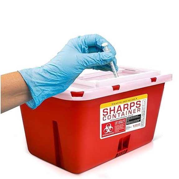 Large Sharps Container for Home & Lab Use