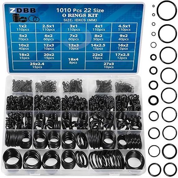 1010 Pcs Universal Rubber O-Ring Kit for Plumbing