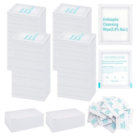 160-Pack Sterile Saline Wipes for Wounds and Face